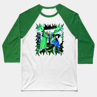 Military Macaw Parrot of the Sunburst Greenery Baseball T-Shirt